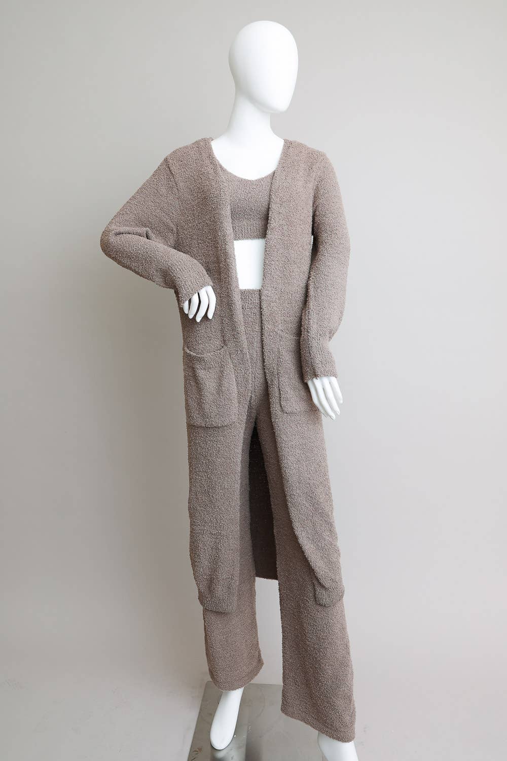 Boucle Cozy Longline Cardigan w/ Pockets