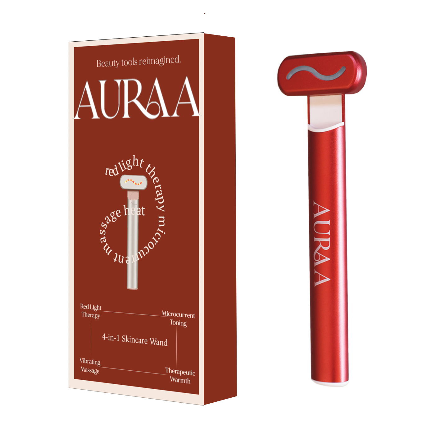 Auraa™ Skincare Wand with Red Light Therapy