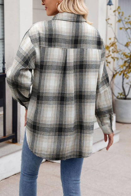 Button Up Plaid Long Sleeves Shirt MD135