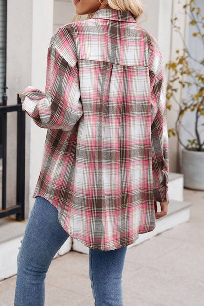 Button Up Plaid Long Sleeves Shirt MD135